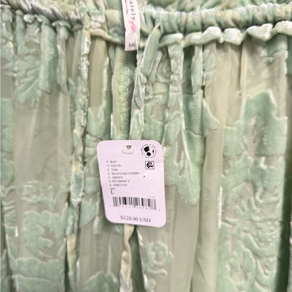 Free People Forever Young Burnout Pants- Seafoam Combo - Picture 11 of 13